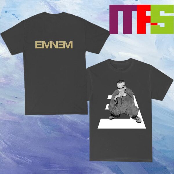 Eminem Slim Shady A Photo Of Eminem On Front And Eminem Logo On Back Two Sided T-Shirt