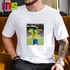 Endrick Felipe Brazil Celebrates Goal At Copa America 2024 Essential T-Shirt