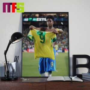 Endrick Felipe Brazil Celebrates Goal At Copa America 2024 Home Decor Poster Canvas Endrick Felipe Brazil Celebrates Goal At Copa America 2024 Home Decor Poster Canvas