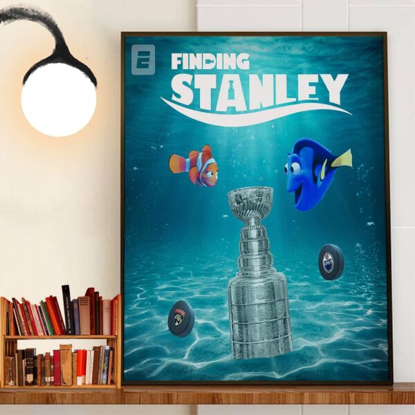 Finding Nemo x Stanley Cup Finals 2024 Edmonton Oilers Vs Florida Panthers Decor Wall Art Poster Canvas