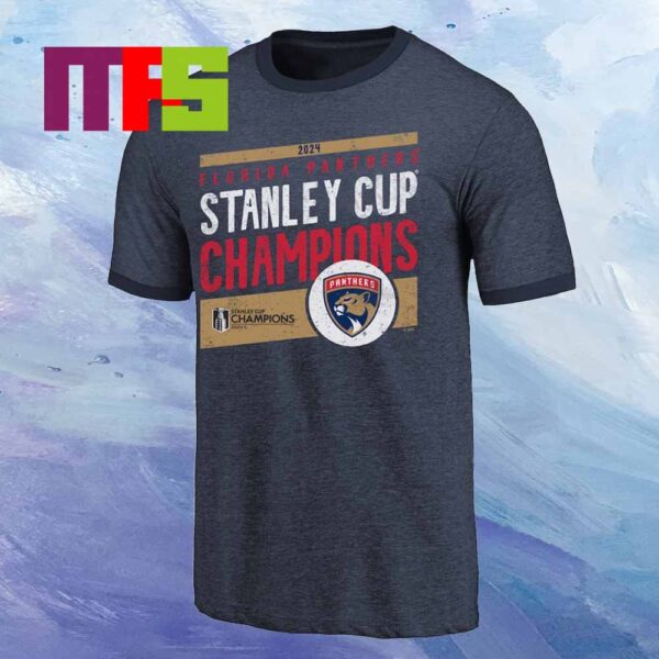 Florida Panthers 2024 Stanley Cup Champions Tri Blend Ringer Essential T-Shirt