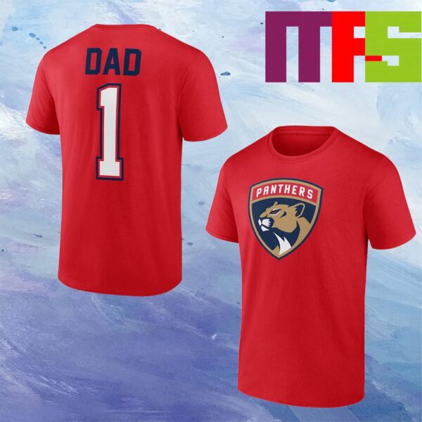 Florida Panthers For Father Day 1 Dad Two Sided T-Shirt