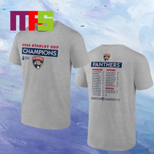 Florida Panthers Stanley Cup Champions 2024 Roster Two Sided T-Shirt