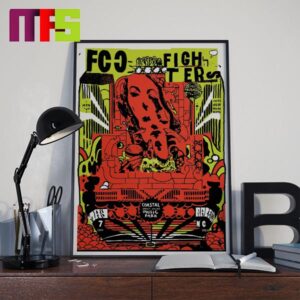 Foo Fighter Raleigh Coastal Credit Union Music Park On May 7th 2024 Home Decor Poster Canvas