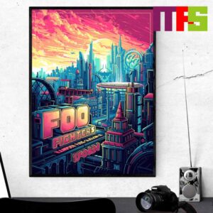 Foo Fighters At Glasgow Everything Or Nothing At All UK Tour 2024 Home Decor Poster Canvas