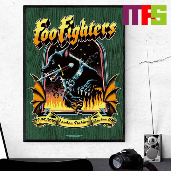 Foo Fighters At London Everything Or Nothing At All Tour 2024 Home Decor Poster Canvas