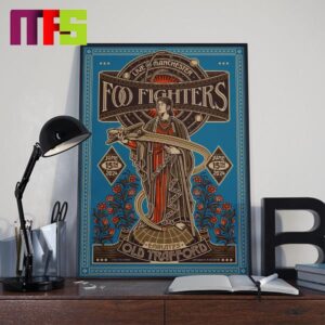 Foo Fighters At Manchester Round 2 Emirates Old Trafford On June 15th 2024 Home Decor Poster Canvas
