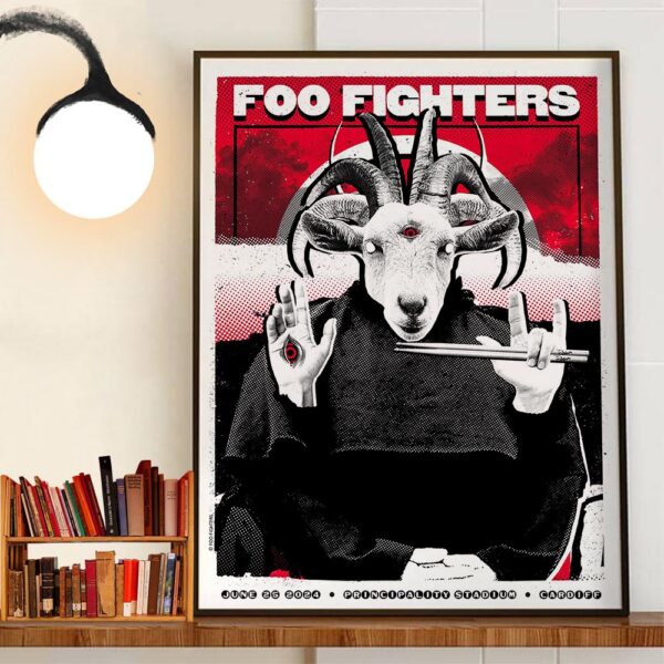 Foo Fighters At Principality Stadium Cardiff June 25th 2024 Decor Wall Art Poster Canvas