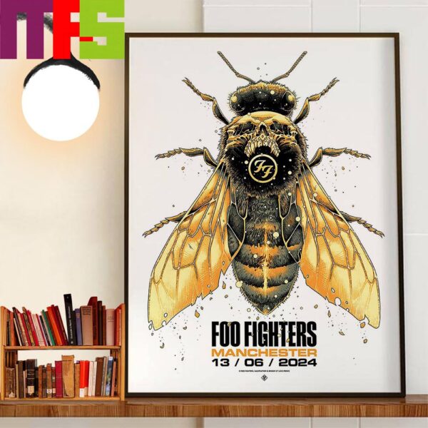 Foo Fighters Everything Or Nothing At All UK Tour 2024 Tonight Manchester Night One At Emirates Old Trafford Manchester England June 13th 2024 Decor Wall Art Poster Canvas