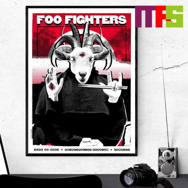 Foo Fighters Tonight At Cadiff Everything Or Nothing At All Uk Tour 2024 Home Decor Poster Canvas