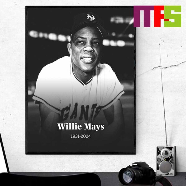 Hall of Famer Willie Mays Giants Legend And Baseball Dies At 93 Home Decor Poster Canvas