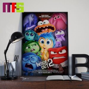 Inside Out 2 On June 14th 2024 Make Room For New Emotions Home Decor Poster Canvas