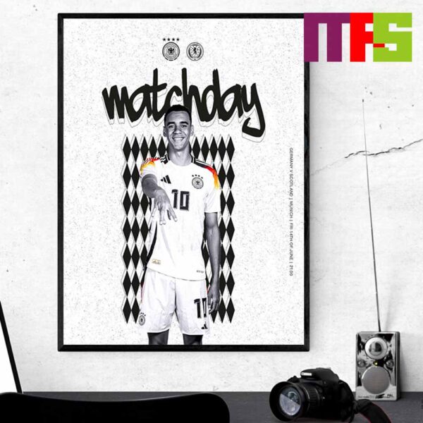 Jamal Musiala UEFA Euro 2024 Match Day Smashes Home To Put Germany In Front Home Decor Poster Canvas
