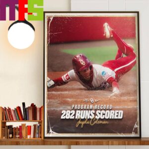 Jayda Coleman Program Record For 282 Career Runs Scored Decor Wall Art Poster Canvas
