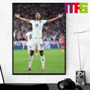 Jude Bellingham England Team UEFA Euro 2024 Germany Moment In Serbia Game Home Decor Poster Canvas
