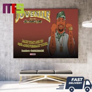 Juvenile Back That Azz Up 25th Anniversary Tour 2024 Danforth Music Hall Home Decor Poster Canvas