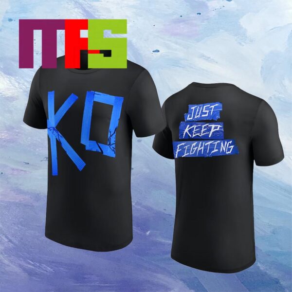 Kevin Owens Blue Tape Just Keep Fighting KO WWE Two Sided T-Shirt