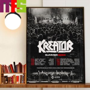 Kreator Run Of 2024 Summer Shows Begins Today At Mystic Festival Decor Wall Art Poster Canvas