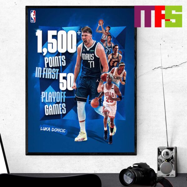 Luka Doncic The Greats In Playoffs Scoring NBA Finals Home Decor Poster Canvas