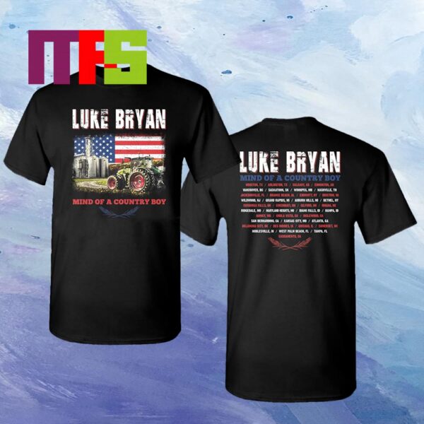 Luke Bryan 2024 Mind Of A Country Boy Tour Farm Two Sided T-Shirt