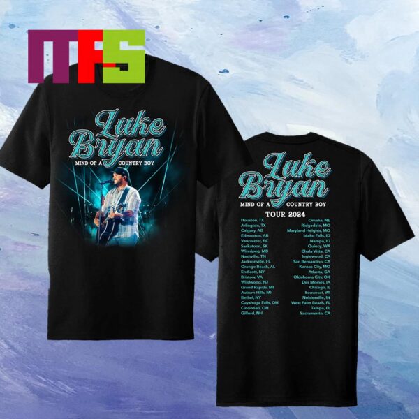 Luke Bryan 2024 Mind Of A Country Boy Tour Schedule Two Sided T-Shirt