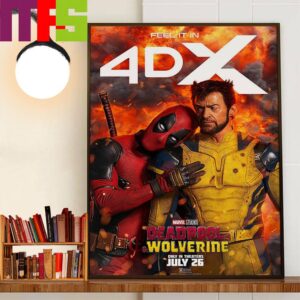 Marvel Studios Deadpool And Wolverine 4DX Official Poster July 26th 2024 Decor Wall Art Poster Canvas