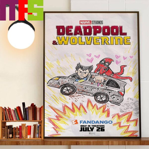 Marvel Studios Deadpool And Wolverine Fandango Official Poster July 26th 2024 Decor Wall Art Poster Canvas