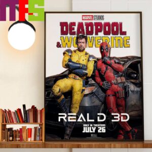 Marvel Studios Deadpool And Wolverine RealD 3D Official Poster July 26th 2024 Decor Wall Art Poster Canvas Marvel Studios Deadpool And Wolverine RealD 3D Official Poster July 26th 2024 Decor Wall Art Poster Canvas