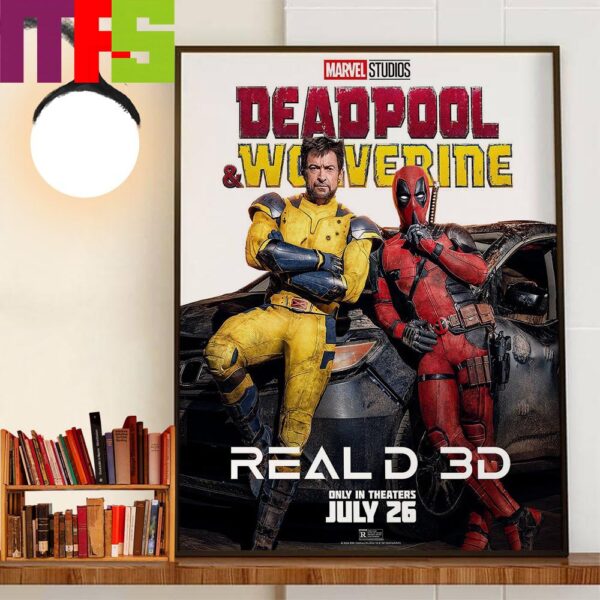 Marvel Studios Deadpool And Wolverine RealD 3D Official Poster July 26th 2024 Decor Wall Art Poster Canvas