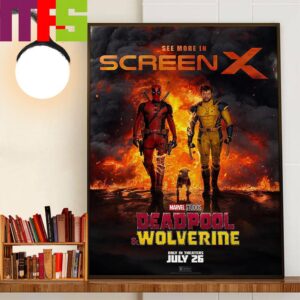 Marvel Studios Deadpool And Wolverine ScreenX Official Poster July 26th 2024 Decor Wall Art Poster Canvas Marvel Studios Deadpool And Wolverine ScreenX Official Poster July 26th 2024 Decor Wall Art Poster Canvas