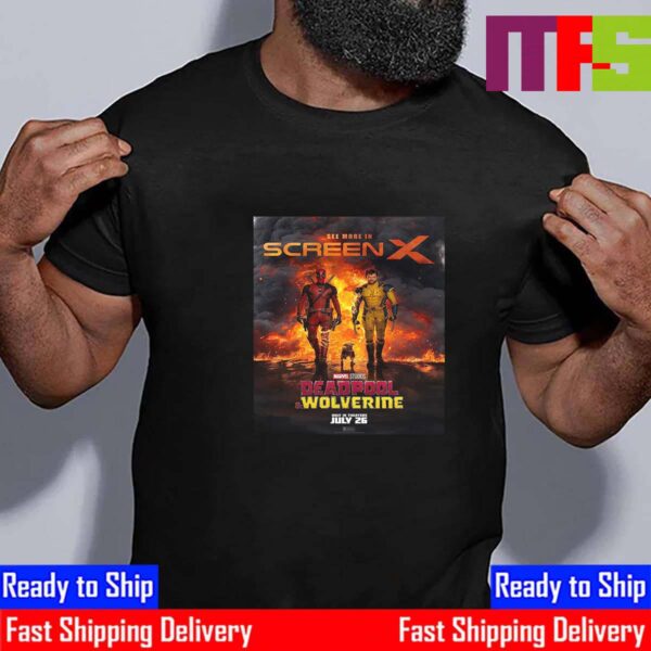 Marvel Studios Deadpool And Wolverine ScreenX Official Poster July 26th 2024 Essential T-Shirt