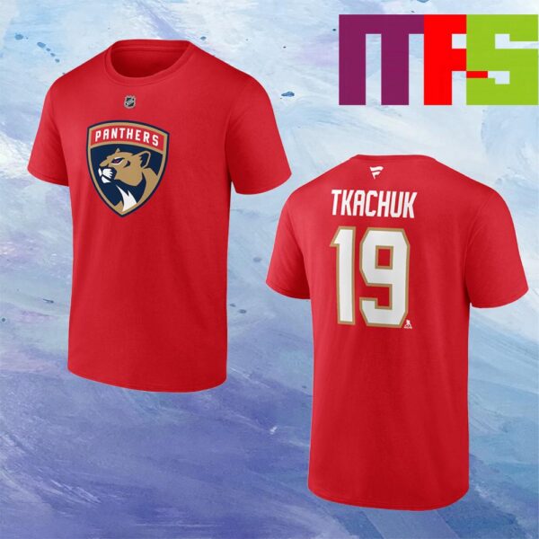 Matthew Tkachuk Florida Panthers Stack Name And Number Two Sided T-Shirt