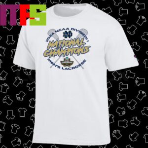 NCAA Mens Lacrosse National Champions Locker Room White Notre Dame Fighting Irish 2023-2024 Essential T-Shirt