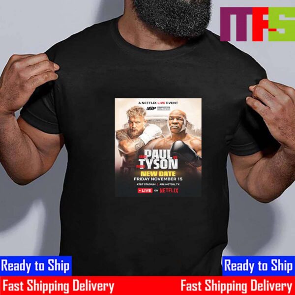 Netflix Live Event MVP Jake Paul Vs Mike Tyson New Date November 15th 2024 Essential T-Shirt