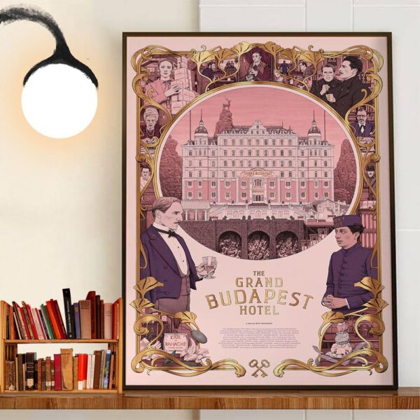 Official 10th Anniversary Poster The Grand Budapest Hotel A Film By Wes Anderson Wall Art Decor Poster Canvas