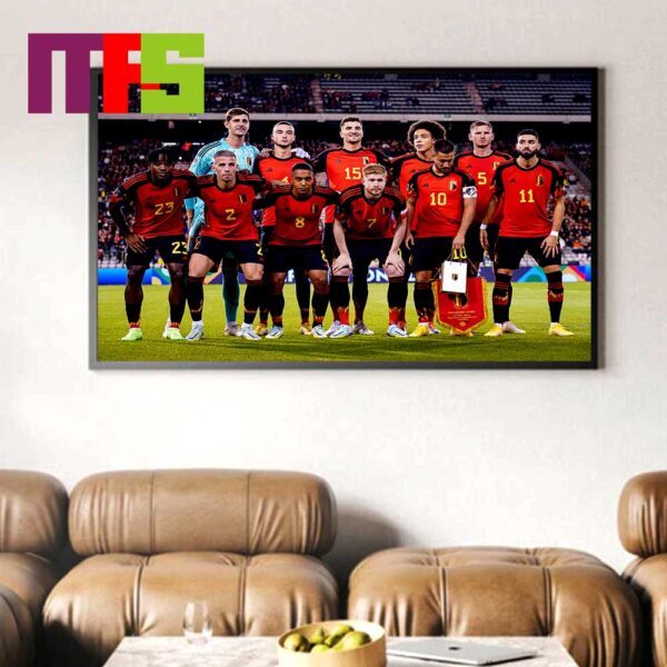 Official Belgium Team UEFA Euro 2024 Germany Home Decor Poster Canvas