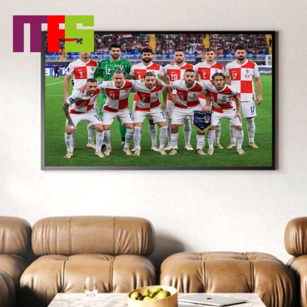 Official Croatia Team UEFA Euro 2024 Germany Home Decor Poster Canvas