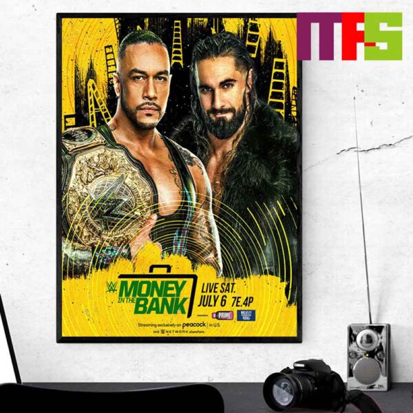 Official Damian Priest Vs Seth Rollins WWE Money In Bank 2024 Toronto Home Decor Poster Canvas