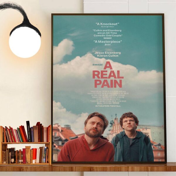 Official Poster A Real Pain With Starring Jesse Eisenberg And Kieran Culkin Wall Art Decor Poster Canvas