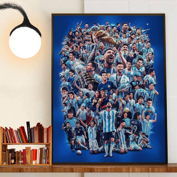 Official Poster Happy 37th Birthday Legend Football Lionel Messi Cuccittini Football Completed Wall Art Decor Poster Canvas