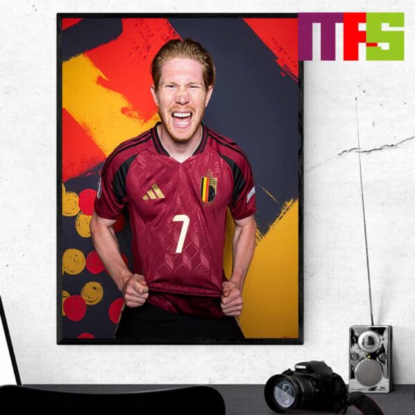 Official Poster Kevin De Bruyne UEFA Euro 2024 Germany Home Decor Poster Canvas