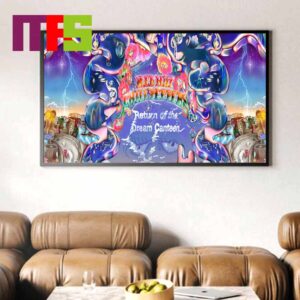 Official Poster Red Hot Chili Peppers Return Of The Dream Canteen Tour 2024 Home Decor Poster Canvas