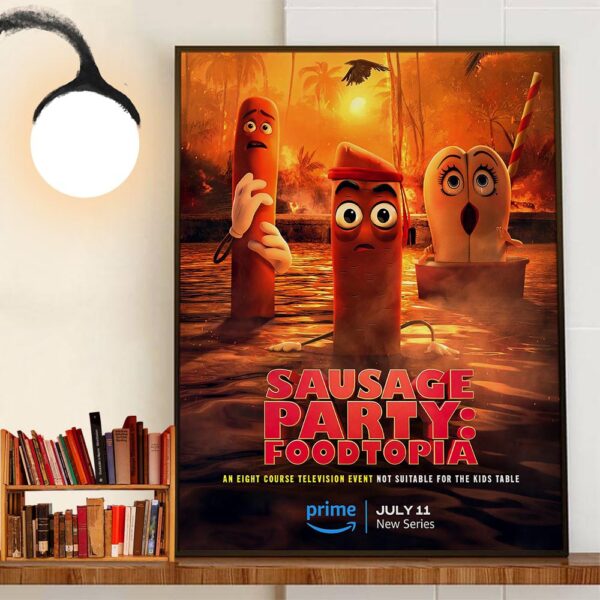 Official Poster Sausage Party Foodtopia An Eight Course Television Event Not Suitable For The Kids Table Wall Art Decor Poster Canvas