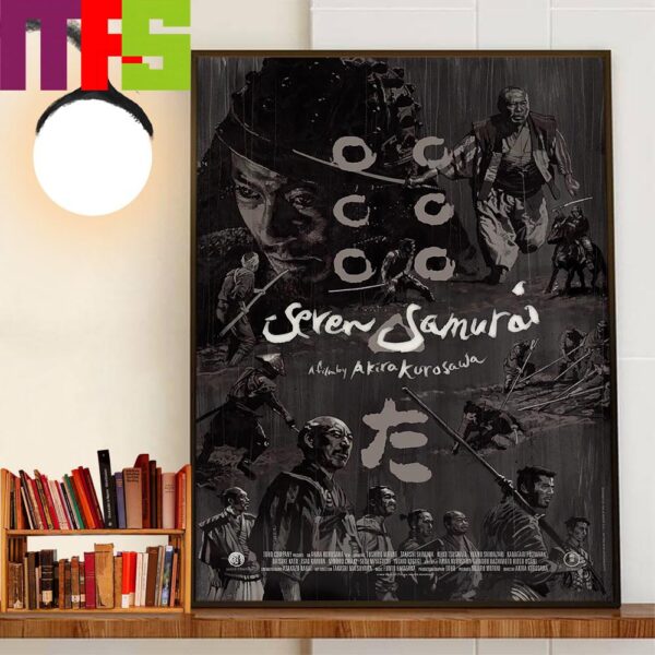 Official Poster Seven Samurai Of Akira Kurosawa Decor Wall Art Poster Canvas