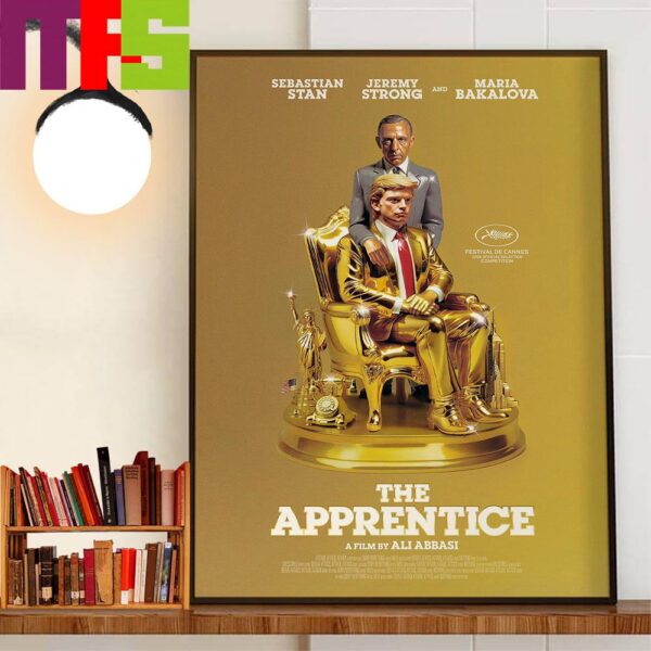 Official Poster The Apprentice With Sebastian Stan As Trump And Jeremy Strong As Roy Cohn Decor Wall Art Poster Canvas