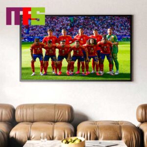 Official Spain Team UEFA Euro 2024 Germany Home Decor Poster Canvas