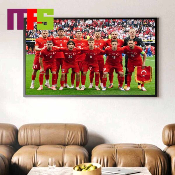 Official Turkey Team UEFA Euro 2024 Germany Home Decor Poster Canvas