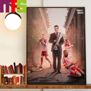 Olympiacos Beat Fiorentina To Win The 2024 UEFA Europa Conference League Decor Wall Art Poster Canvas