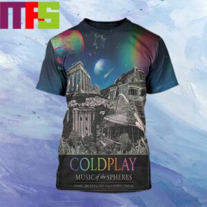 Coldplay Athens June 2024 Music Of The Spheres Tour All Over Print Shirt