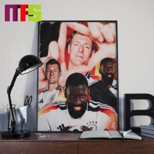 Real Madrid German Team Euro 2024 Toni Kroos And Antonio Rudiger Home Decor Poster Canvas